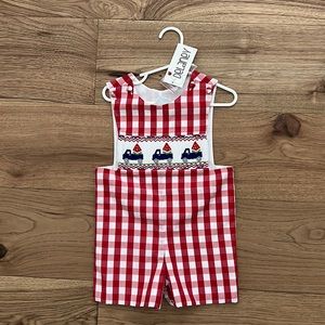 NWT Delaney watermelon truck Jon Jon romper